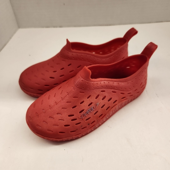 Speedo Toddler Boy Water Shoes 9/10 Red Outdoor Fast Drying Breathable Pool Flat - Picture 4 of 7